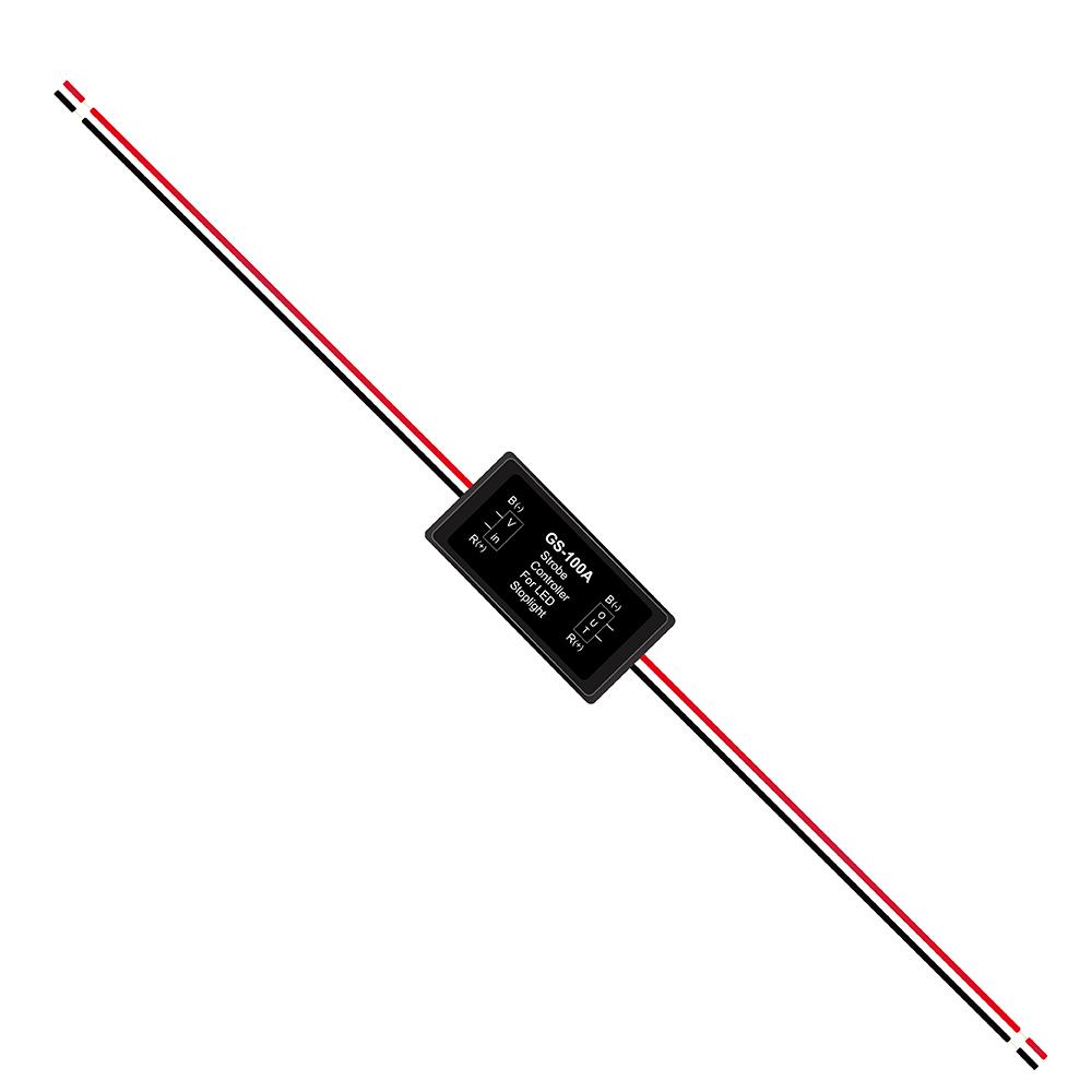 GS-100A Strobe Flasher Tail Lamp Safety Prompt Module Motorcycle LED Brake Light Controller Car Light Control
