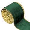 Christmas Ribbon Atmosphere Decor 2.5inch Decorative Wired Edge Holiday Satin Band