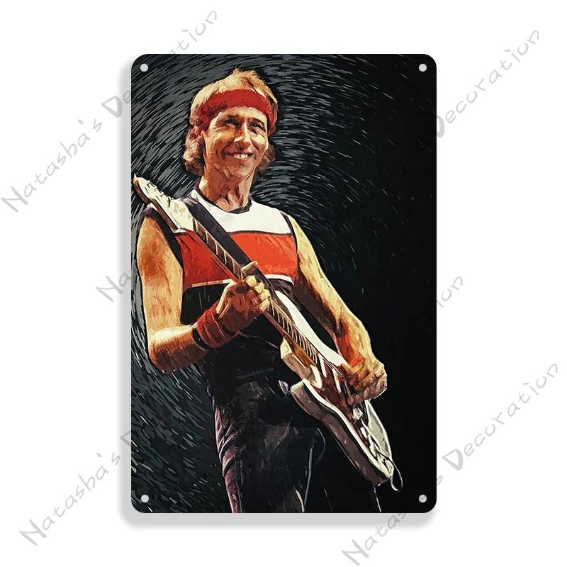

Dire Straits Вінтажний Постер Металева Табличка MARK KNOPFLER Металева Вивіска Кафе Гараж Дім Настінна Вивіска Металева Пластина Вінтажна Декоративна Вивіска 20x30cm（7.8x11.8inch）