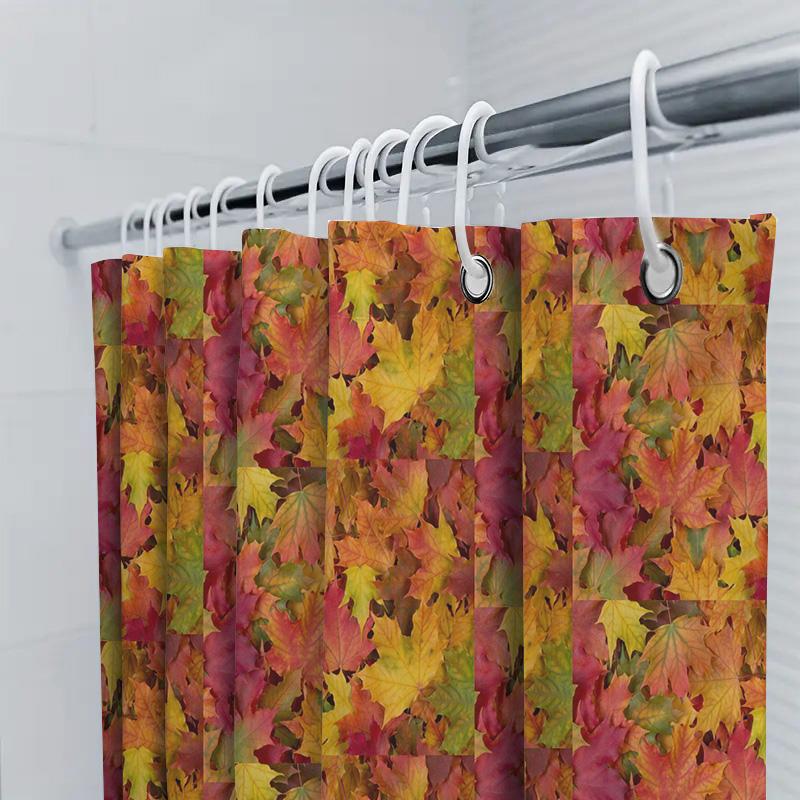 Art Deco Shower Curtain Black Orange Geometric Design For Bathroom Decor Machine Washable Fabric Customizable Size (Customize Yo