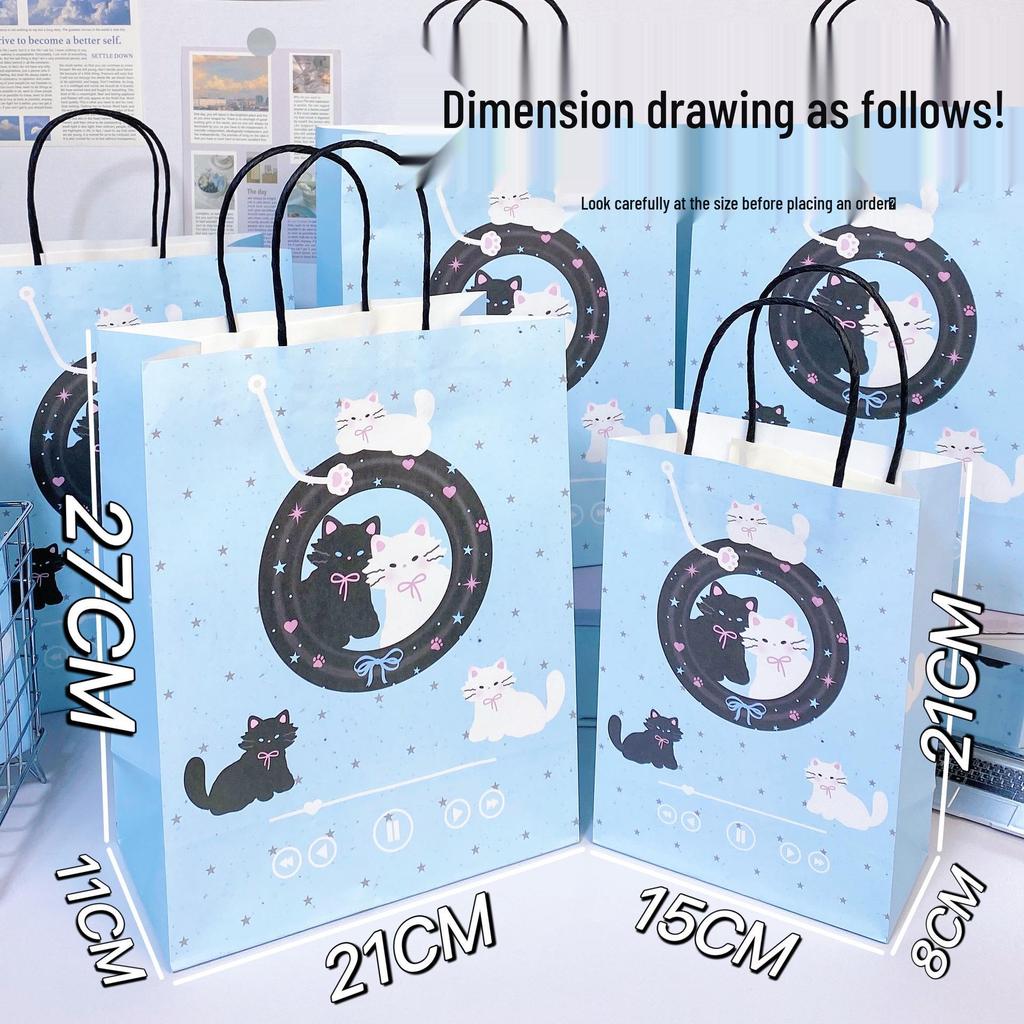 Cute Cartoon Kraft Paper Tote for Jewelry & Small Gifts