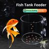 1Pcs Acrylic Fish Tank Fixed Food Dispenser Wide Feeding Area Dispensing Tool Aquarium Fish Food Feeder With Suction Cup