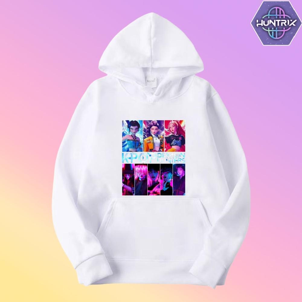 

Kpop Demon Hunter Graphic Hoodies Fashion Harajuku Style Unisex Casual Long-sleeved Sweatshirts Cartoon Pattern Y2k Streetwear 3XL