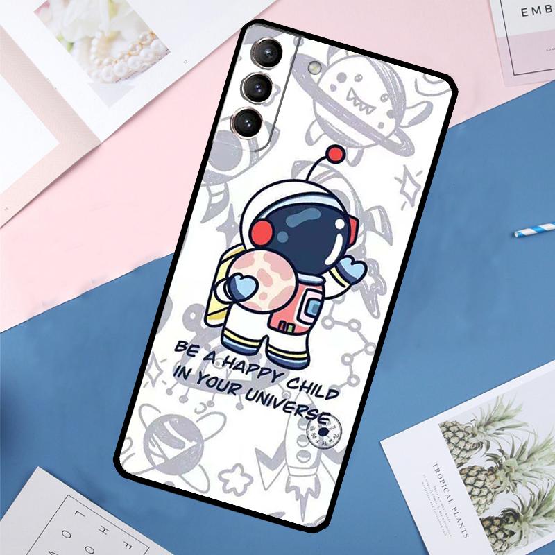 

Чехол-космонавт и космический корабль для Samsung Galaxy S25 Ultra S24 S23 S22 S21 Ultra S9 S10 Plus S23 FE S25 FE Задняя крышка Galaxy S25