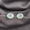 Aqua Chalcedony Gemstone Jewelry, 925 Sterling Silver Earrings, Handmade Jewelry, Chalcedony Silver Earrings For Wedding Gift
