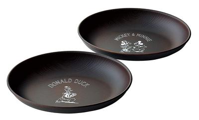 Kintoen Disney Pair of Oval Pasta Mickey 50349 Plates, & Friends,