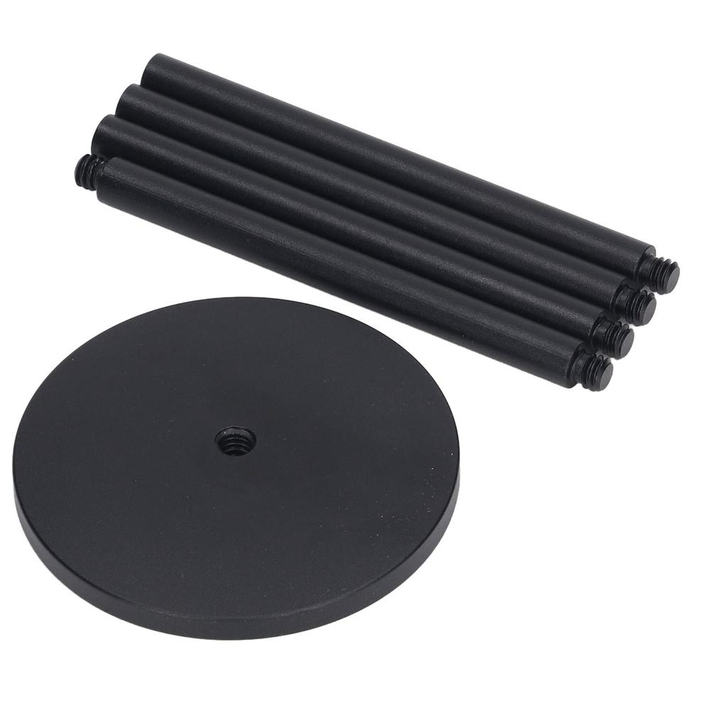 Camping Lantern Stand Collapsible 4 Sections Camping Lamp Pole with Base Aluminum Alloy Light