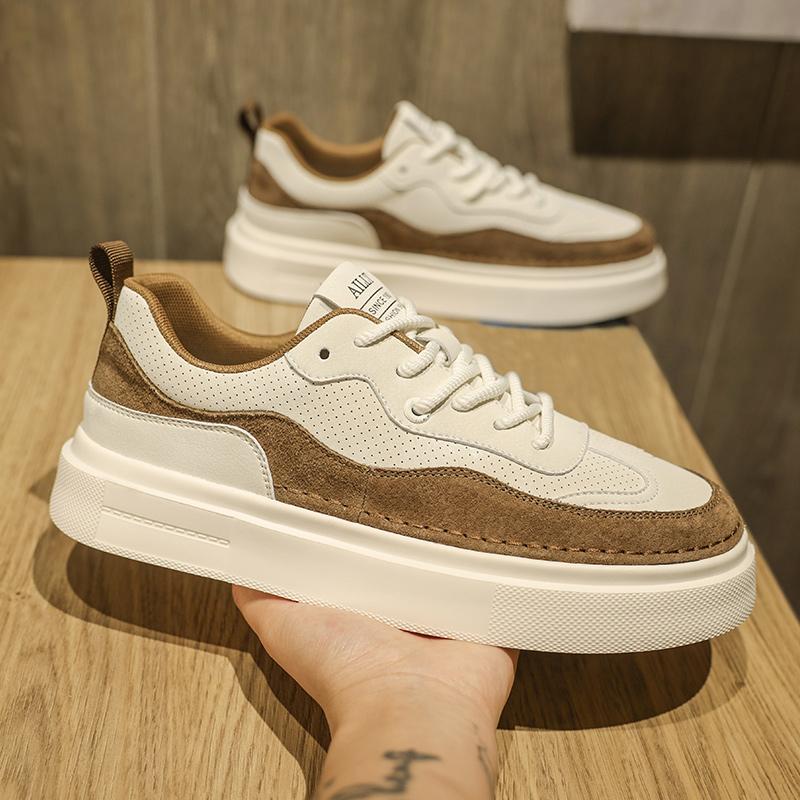 2025 Korean Edition Men's Casual Shoes Urban Design Slim Fit Low Top Sneakers Breathable Mesh for Streetwear 39-44