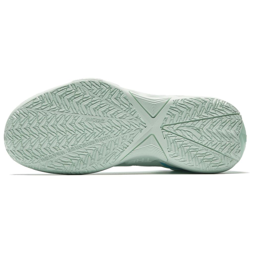 Anta Attack BM Cement Nemesis Performance Sports Leather Non-Slip Wear-Resistant Grip Low-Top Basketball Shoes Men Sneaker Green Blue 912531604Q-4