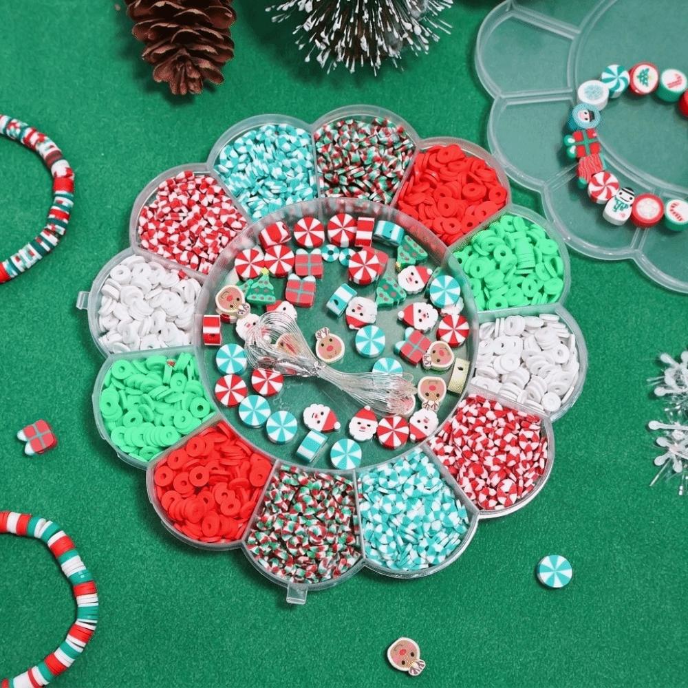 Mini Christmas Gift Box Beads Christmas Series Decroative DIY Bracelet Set with Hole Zinc Alloy Christmas Pendant Charms Girl