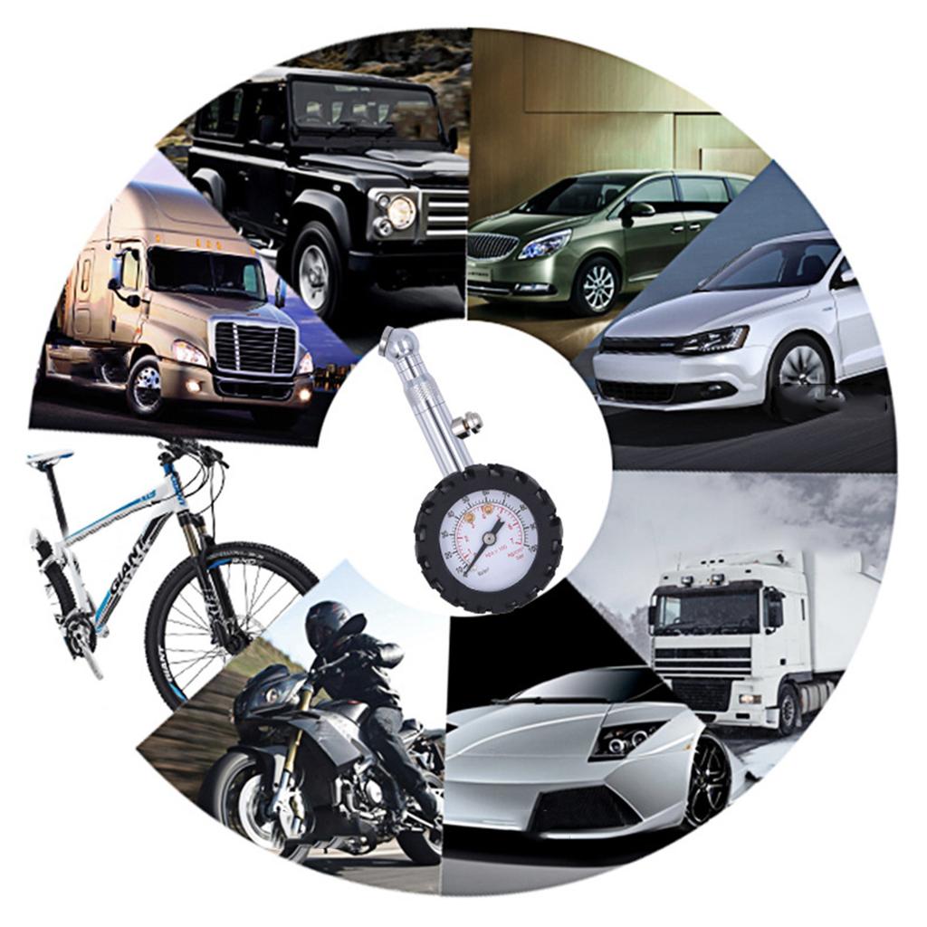Large Dial Tire Pressure Gauge Car Tyre Pressure Checker with Housing Easy to Read Air Pressure Gauge for Car Truck SUV