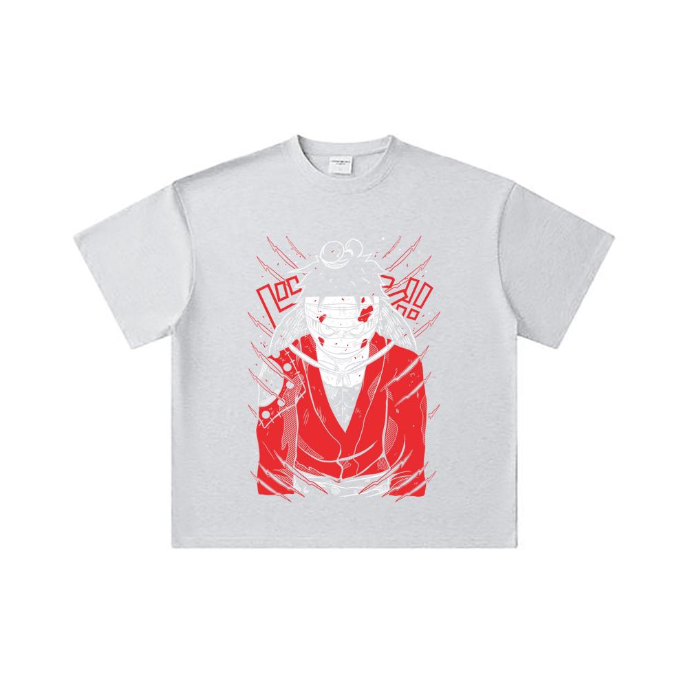 260 GSM Double Yarn 32 Count 100% Cotton One Piece V26 Luffy Wano Print Unisex Heavy Cotton T Shirt