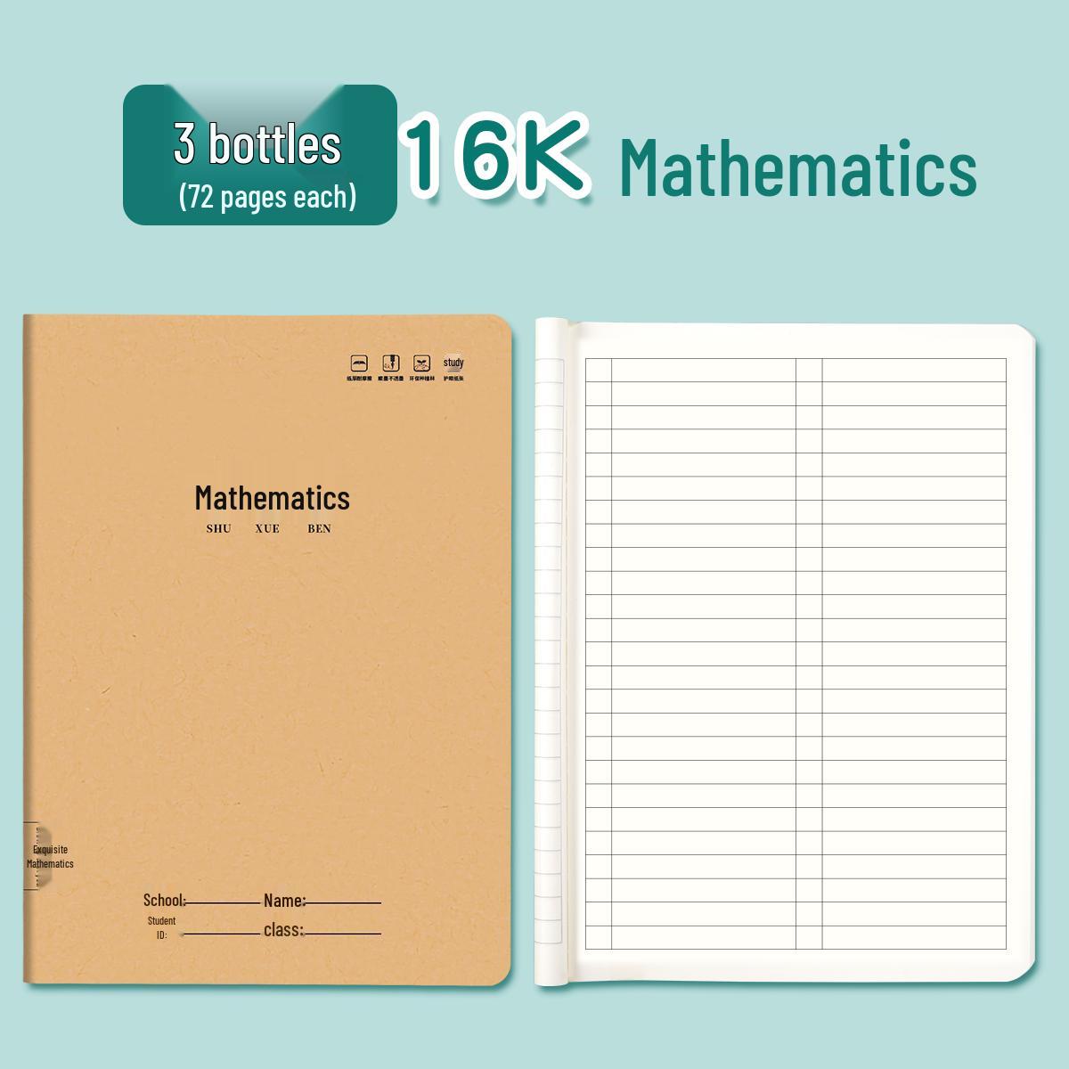 Рабочая тетрадь по математике для 3-6 классов - Крафт-бумага для учащихся начальной и средней школы