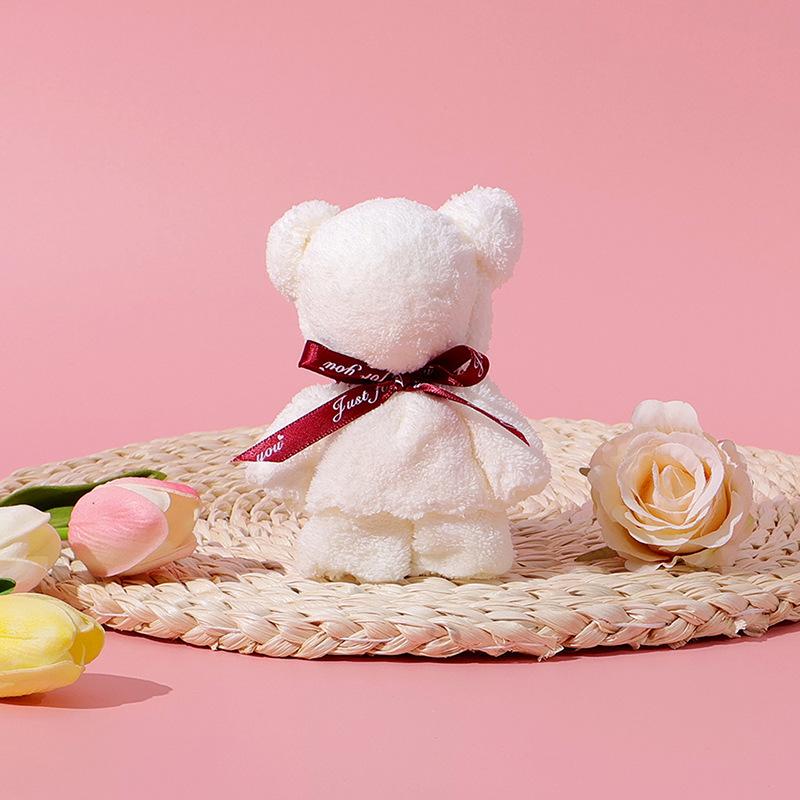 Opening coral velvet bear towel elementary school students reward marriage