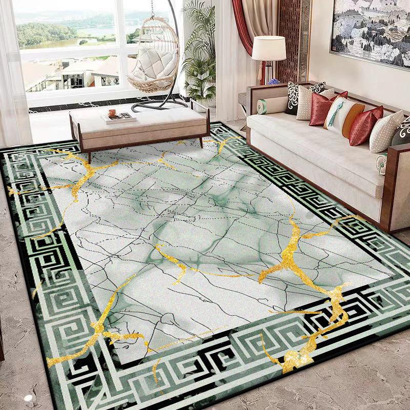 Nordic Marble Style Carpet for Living Room Light Luxury Decoration Sofa Easy Clean Soft Rug Bedroom Bedside Fluffy Non-slip Mat
