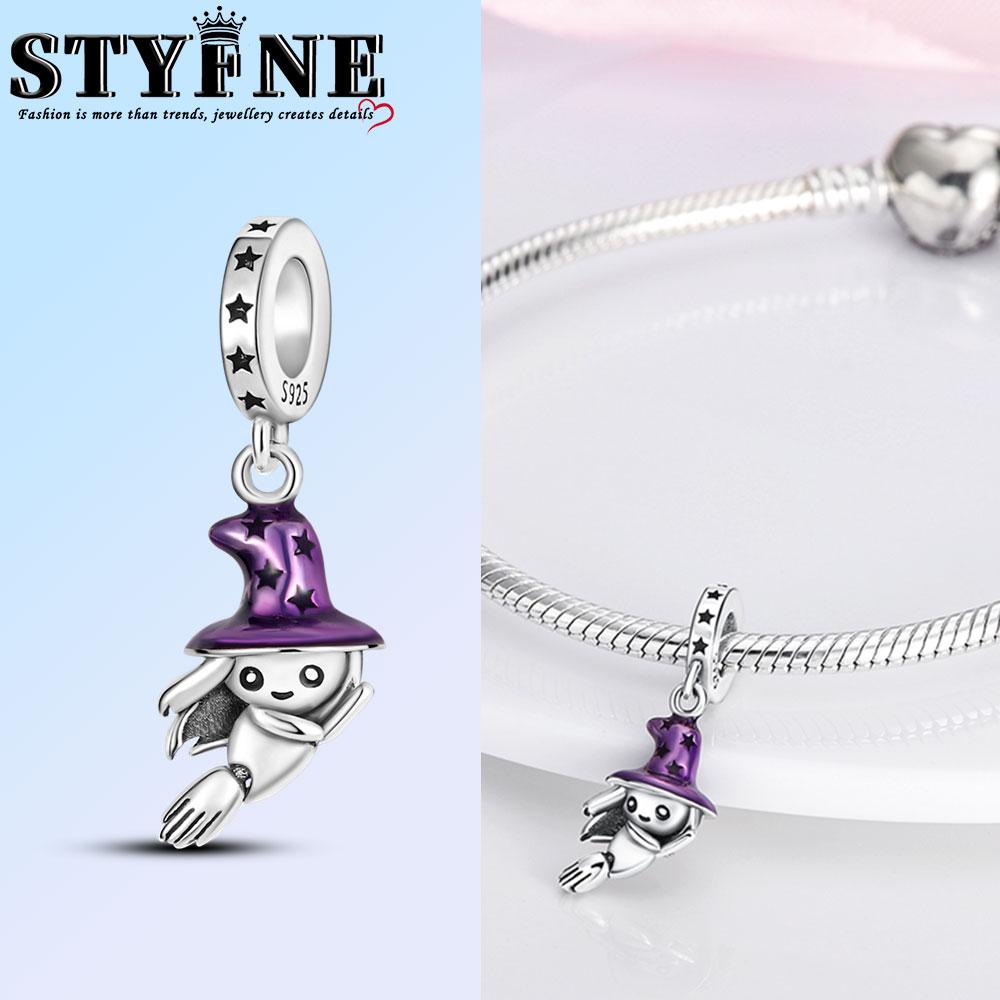 

Медный Пурпурный Волшебный Веник Шарм Подвеска Бусины Подходят для Оригинального Браслета Для Женщин Ювелирные Изделия Подарки на День Святого Валентина