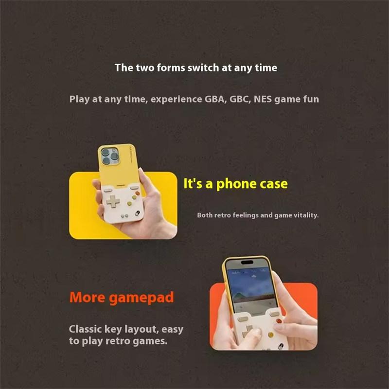 Phone Case Custom Gamepads For iPhone 16 15 Pro Max Retro Handheld Game Console support GB GBC NES Layout Case
