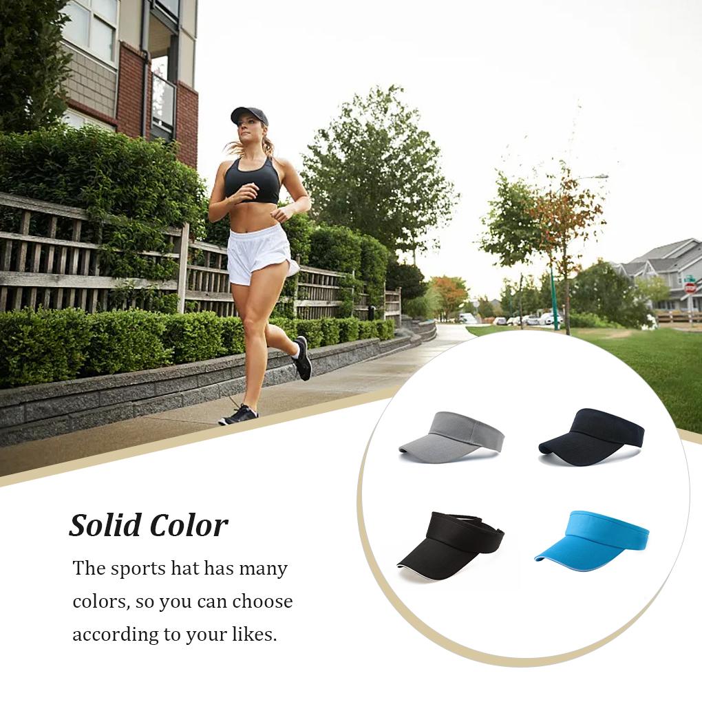 Cotton Sports Hat Solid Color Men Women Portable Fast Drying Adjustable Outdoor Marathons Tennis Golf Sporting Cap