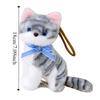 PP Cotton Small Cat Plush Keychain Lifelike Simulated Cat Plush Doll Cat Plush Bag Pendant  Friend