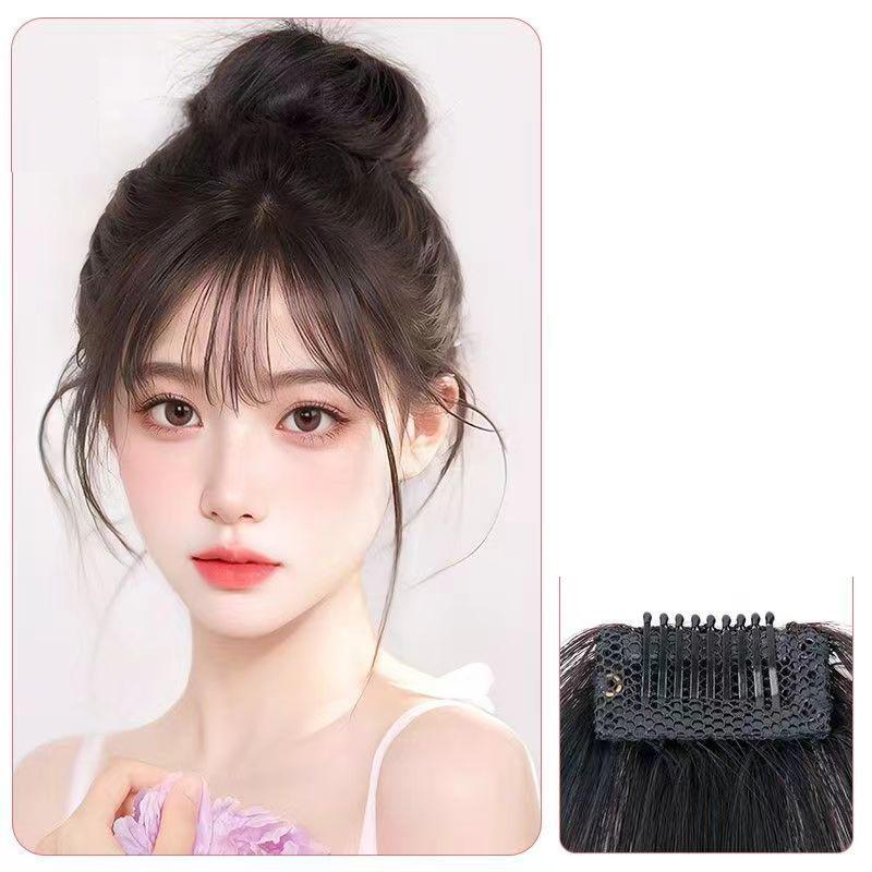 Wig Headband Air Bangs Natural Invisible Straight Bangs Seamless Natural Forehead Fake Bangs Hairstyle Tools