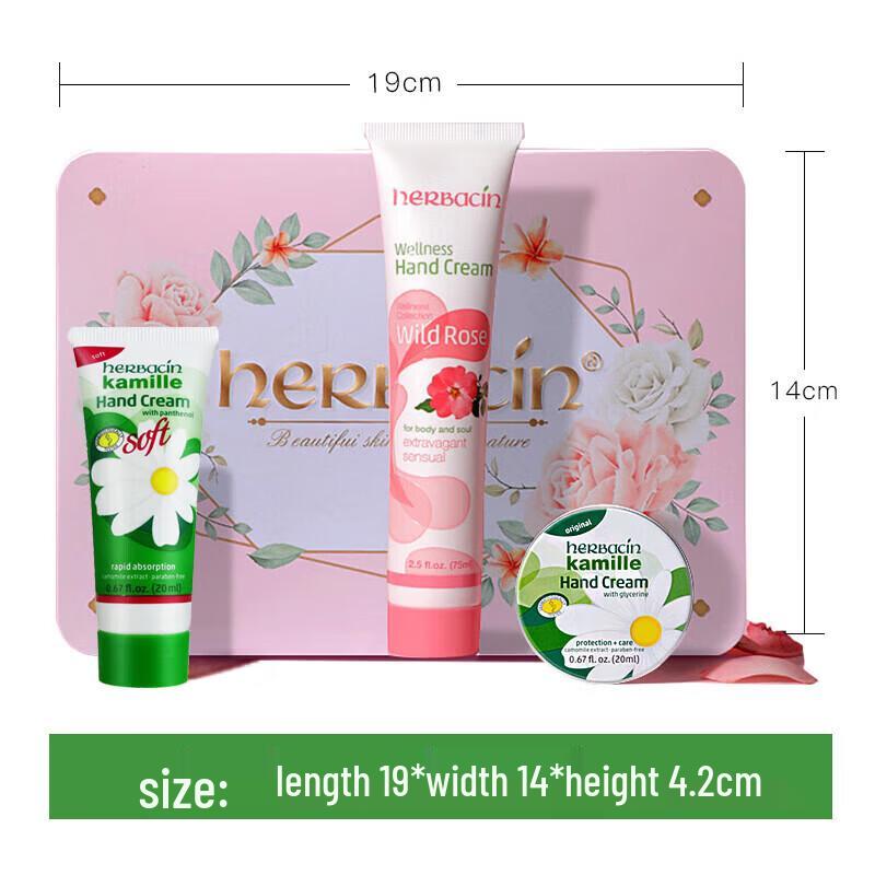Herbacin German Chamomile Rose Hand Cream Gift Set