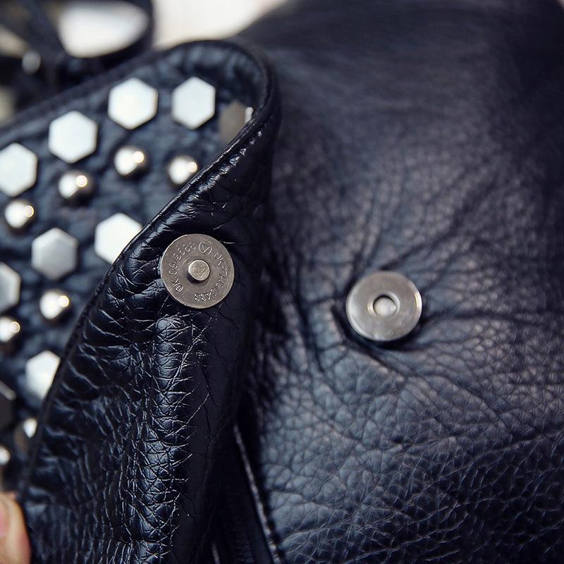 Новая женская двухслойная женская сумка из мытой кожи — фото 4