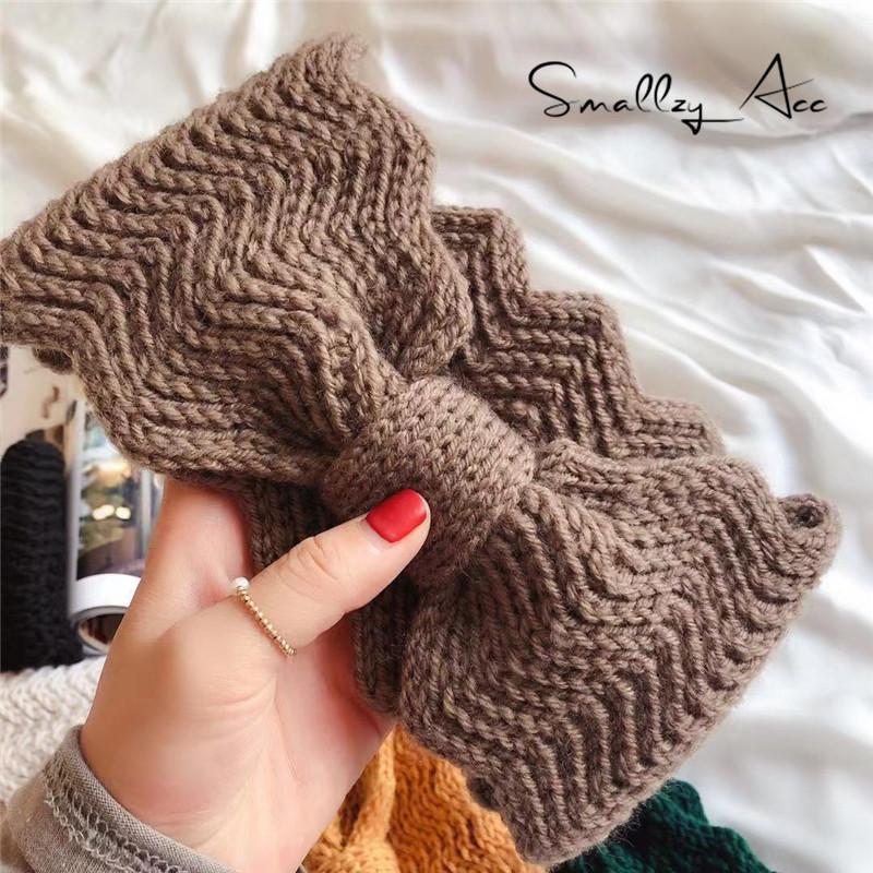 

Женская милая нескользящая вязаная повязка на голову для макияжа и умывания