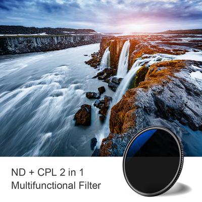 K&F CONCEPT 2-in-1 Ultra Clear 82mm Neutral Density Filter ND8 Circular Polarizing CPL Filter for