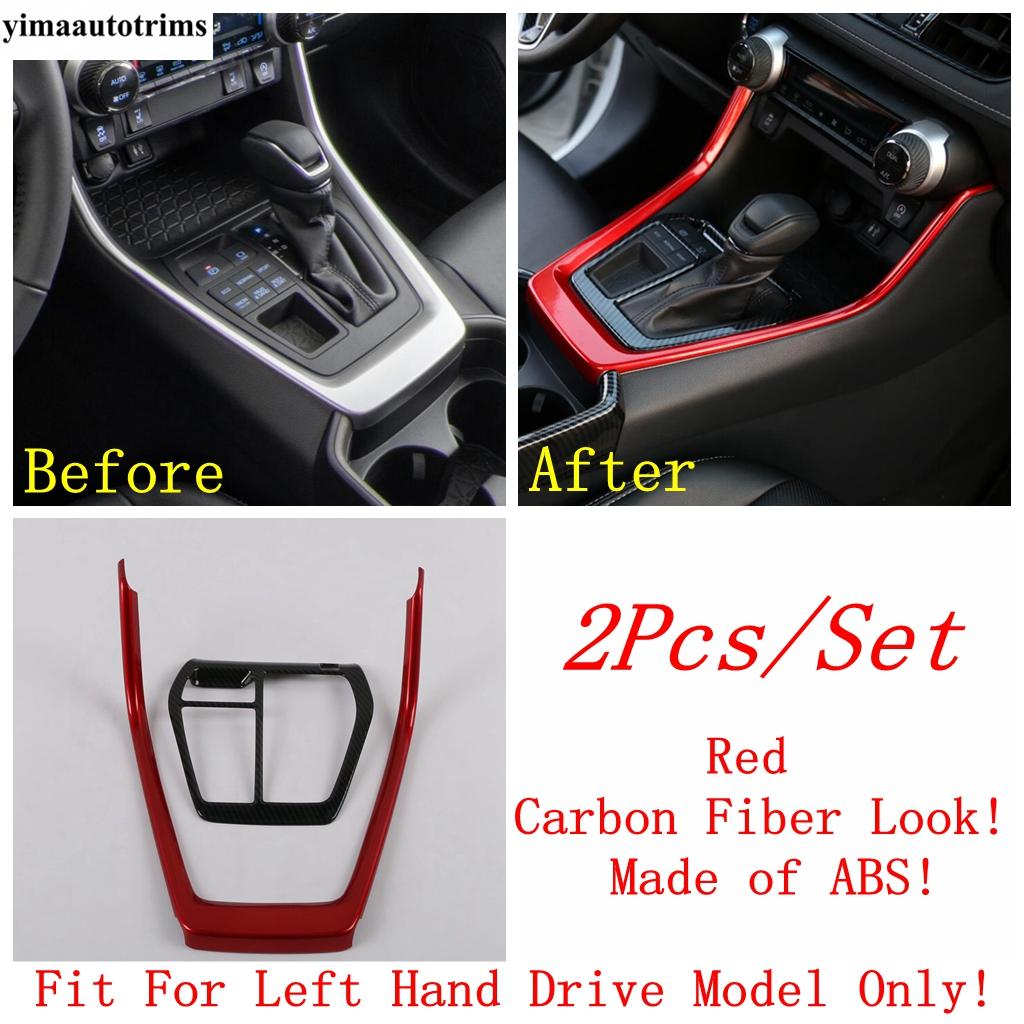 Central Control Gear Shift Panel Frame Decor Cover Trim For TOYOTA RAV4 RAV 4 XA50  - 2024 Carbon Fiber Accessories Interior
