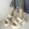 Fashion 2024 Summer Women Sandals Casual Shoes Thick-Soled Hook-loop Sandalias Open Toe Beach Shoes for Women New Zapatos Mujer J687