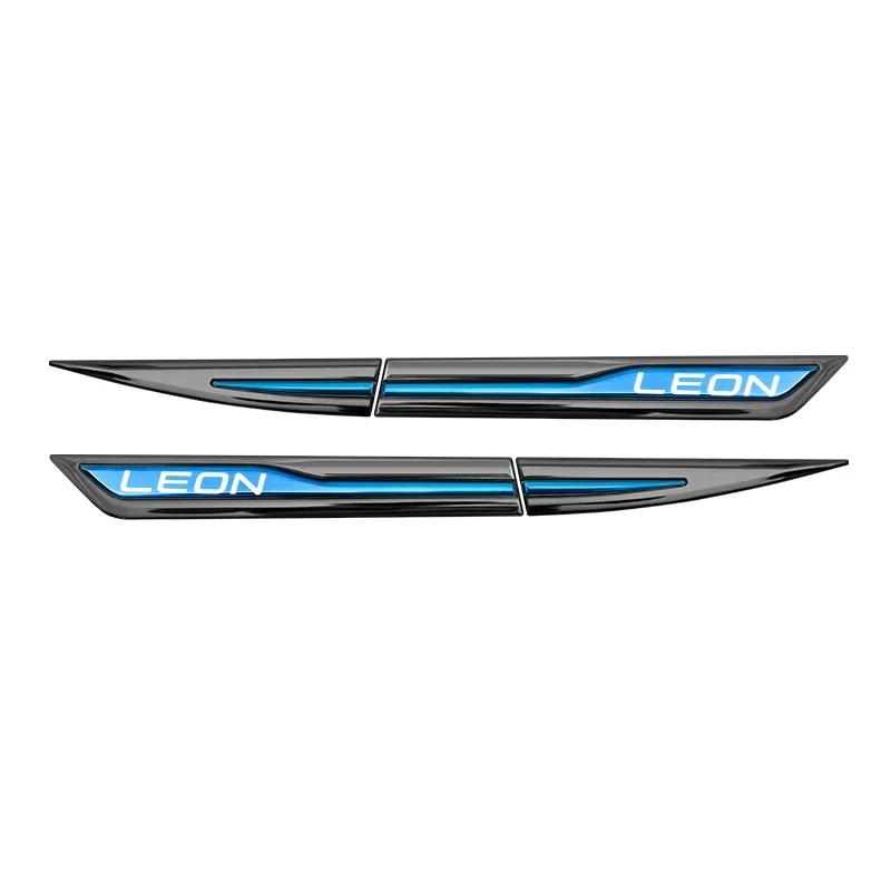 

Metal Stickers Emblem Trim Styling For Seat Leon Mk1 Mk2 Mk3 Mk4 Style Car Side Wing Fender Decals Body Exterior Accessories синій
