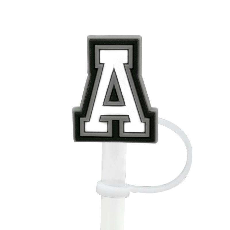1Pcs Letter Silicone Straw Covers Cap Compatible With Stanley 30&40Oz Cup10Mm Straw Toppers Reusable Dust-Proof Straw Caps