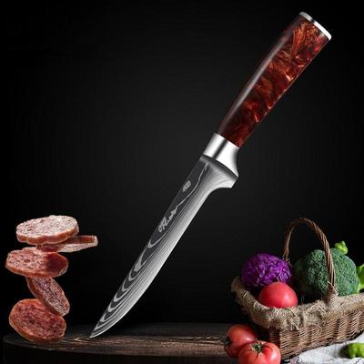 Ausbeinmesser aus Edelstahl für die Küche, Knochen, Lachs, Sushi, Petty, roher Fisch, Filetiermesser, Werkzeug mit Messerabdeckung