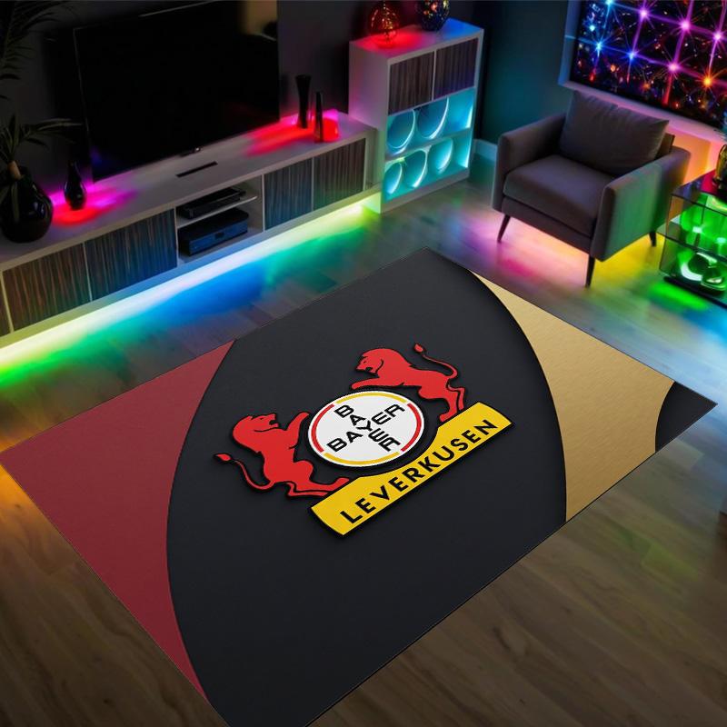 Bayer Leverkusen Football Design Crystal Velvet Carpet Cozy Non?Slip Printed Rug For Bedroom Living Room Entrance