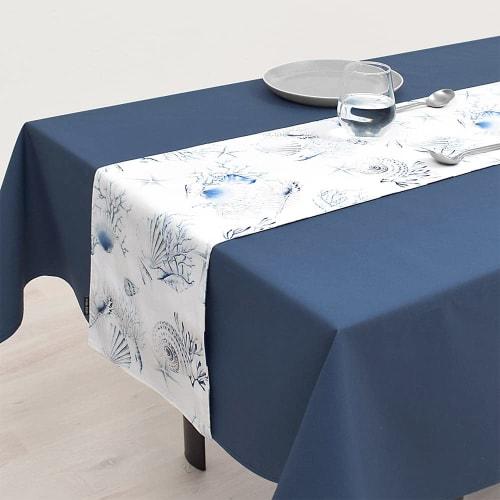 STYLE Decor Reversible Table Runner, 100% Cotton, Scandinavian Style, 30cm x 210cm, Blue Horizon, W2600330