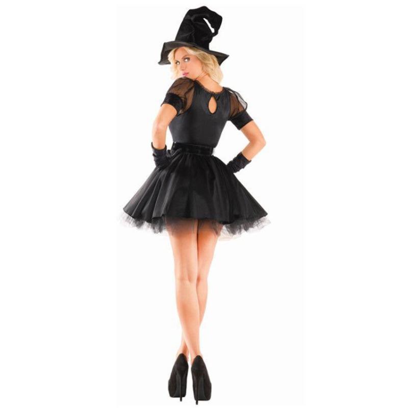 New Halloween new black veil witch costume, witch costume, temperament witch night ghost game costume