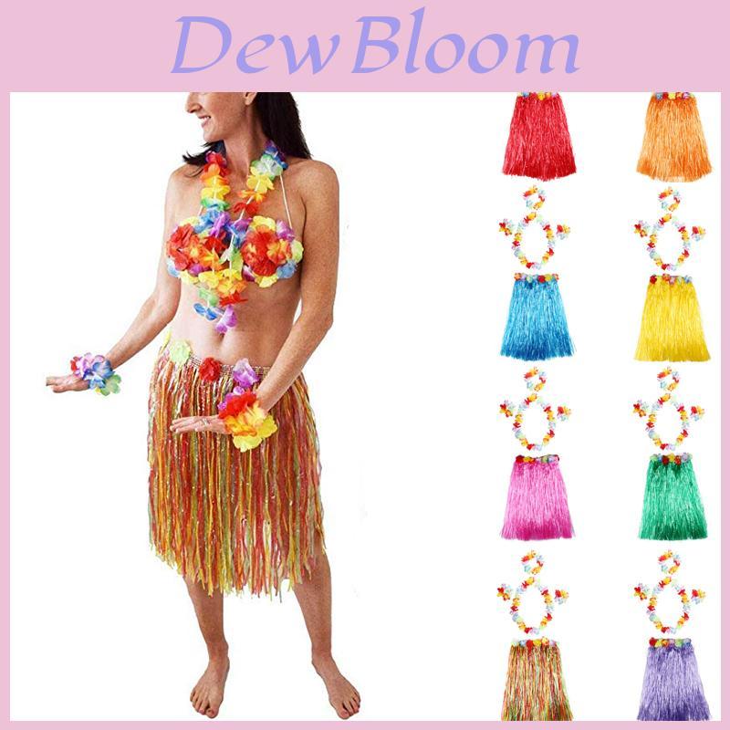 Splendida Gonna Hula Hawaiana per Adulti con Vita Regolabile