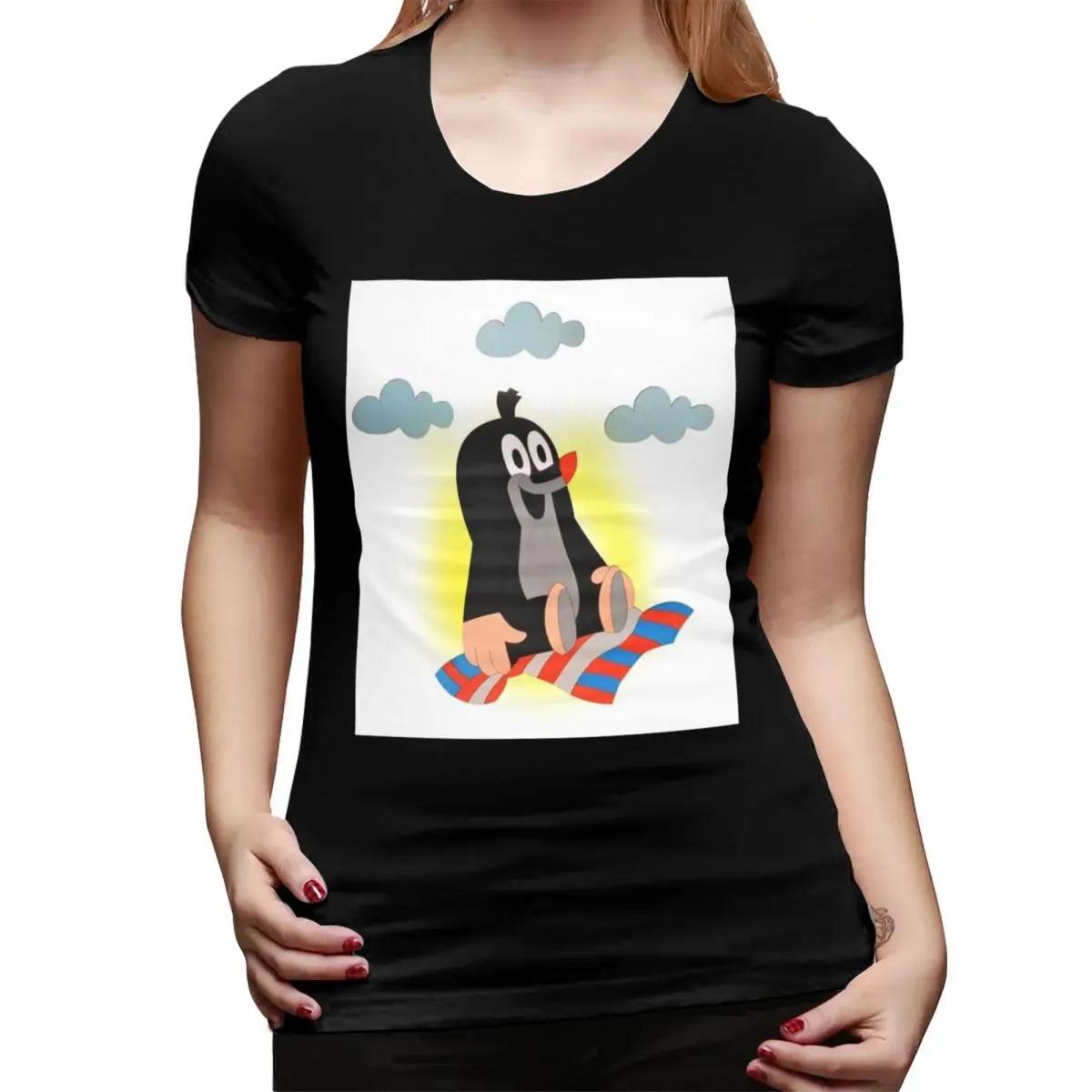 

Mole Happy Krtek TShirt for Women Crew Neck Streetwear T Shirts Womens Short Sleeve Summer Clothes Tops 4XL