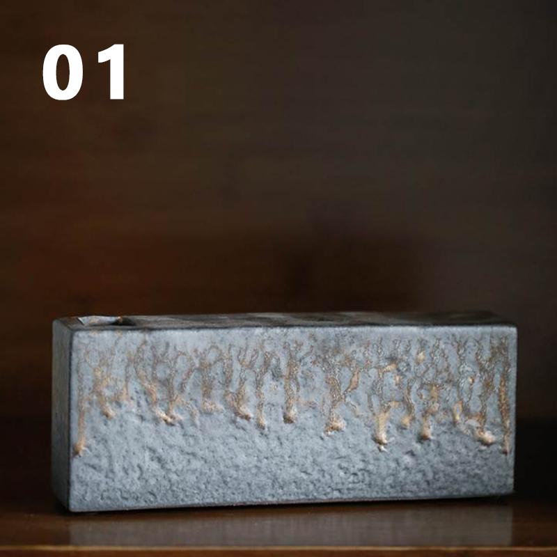 Japanese Abstract Ikebana Ceramic Vases Tea Ceremony Zen Meditation Decor Flower Frog Pottery Home Garden Kenzan Crafts