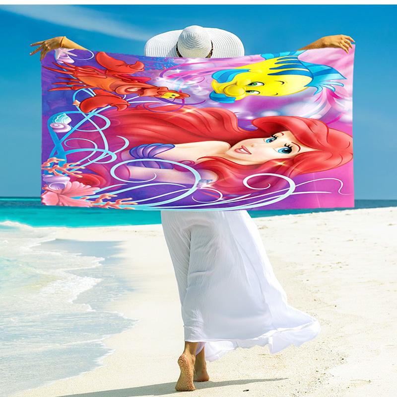 1pc Underwater Mermaid Adventure beach towel,quick drying absorbent beach towel,outdoor sports swimming beach towel,Soft and comfortable Y72857