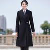 Teluoman Women's Elegant Mid-Length Wool Blend Coat