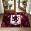 Aston Villa Futbol Tasarımlı Kristal Kadife Halı Yatak Odası Girişi İçin Yumuşak Dekoratif Mat