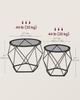 Round coffee tables, set of 2 side tables, modern style, removable top, steel frame, for living room, slate gray and a