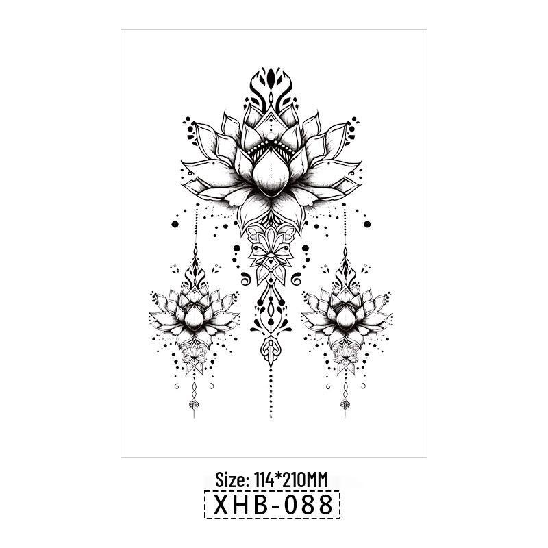 Skull Geisha Sweatproof Tattoo Sticker - Women's Small Full Arm Design