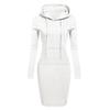 2026 Autumn/Winter European American Women's Solid Color Hooded Long Sleeve Dress