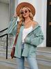 2025 Autumn/Winter Women's Casual Solid Color Button Long Sleeve Pocket Jacket