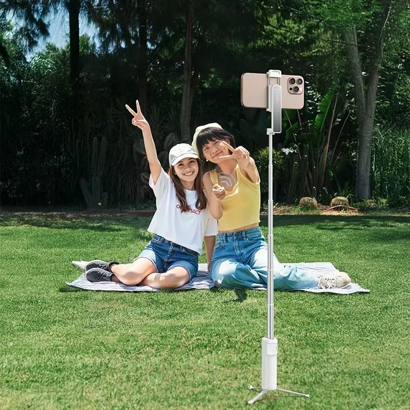 Mini Selfie Stick With Stand Travel Portable 360 Rotating Tripod Phone Holder Live Broadcast Stable Concert Vlog