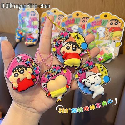 Porte-clés balançoire Crayon Shin-chan: Breloque Couple de Poupées Drôle