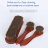 Yousheng Shoe Brush Ergonomic Handle Shoe Cleaning Brushes Leather Shoe Maintenance Set Shoe Polish Applicator Kit