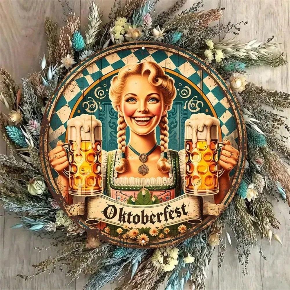 Vintage Tin Metal Sign 8x8 Inch Retro Wall Art Rustic Pub Bar Home Decor Cheerful Festive Imagery Unique Gift